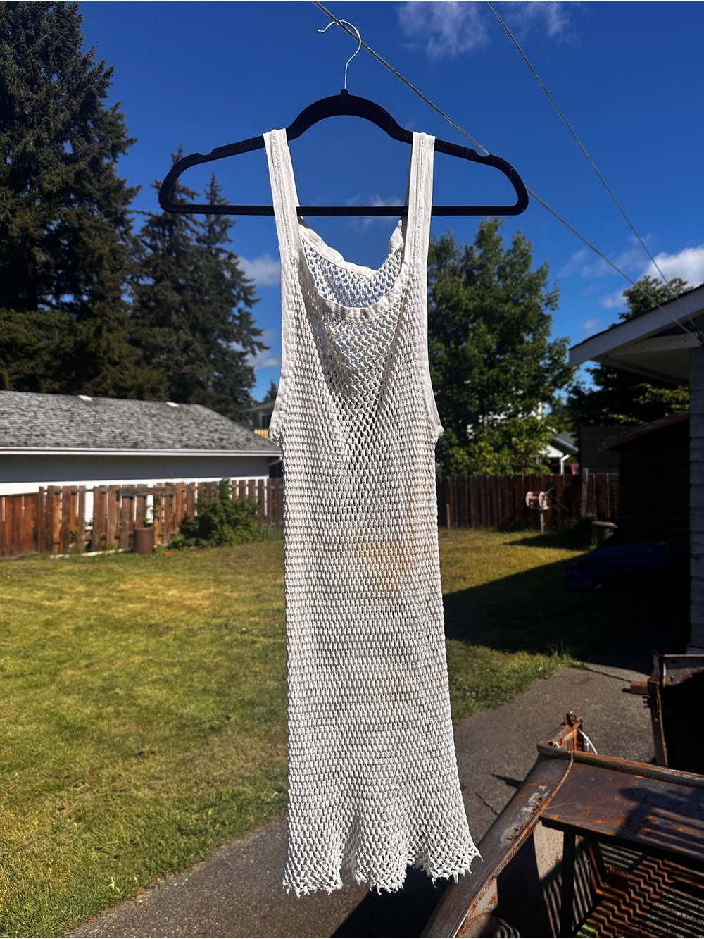 Vintage Fishnet String Vest Undershirt Mesh Tank Top #2